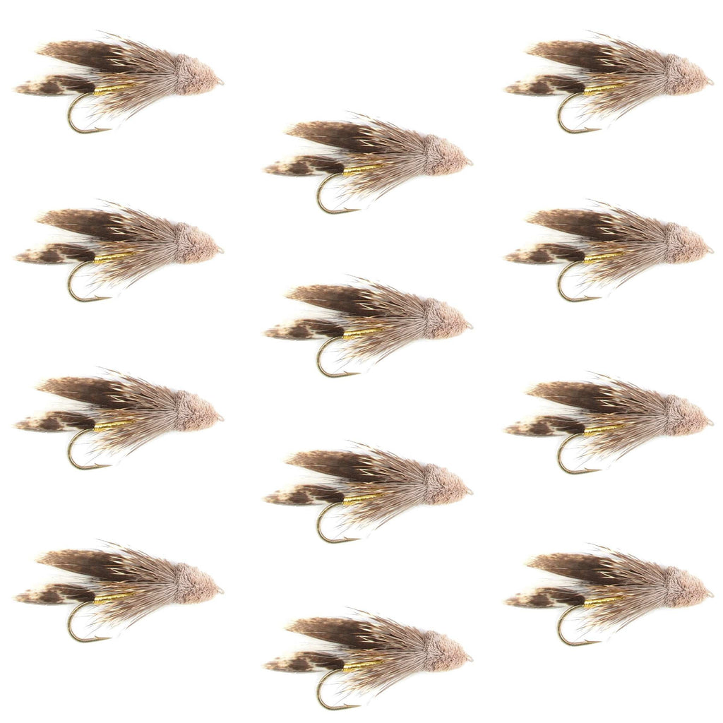 Muddler Minnow Streamer Fishing Fly - 12 Flies Size 6