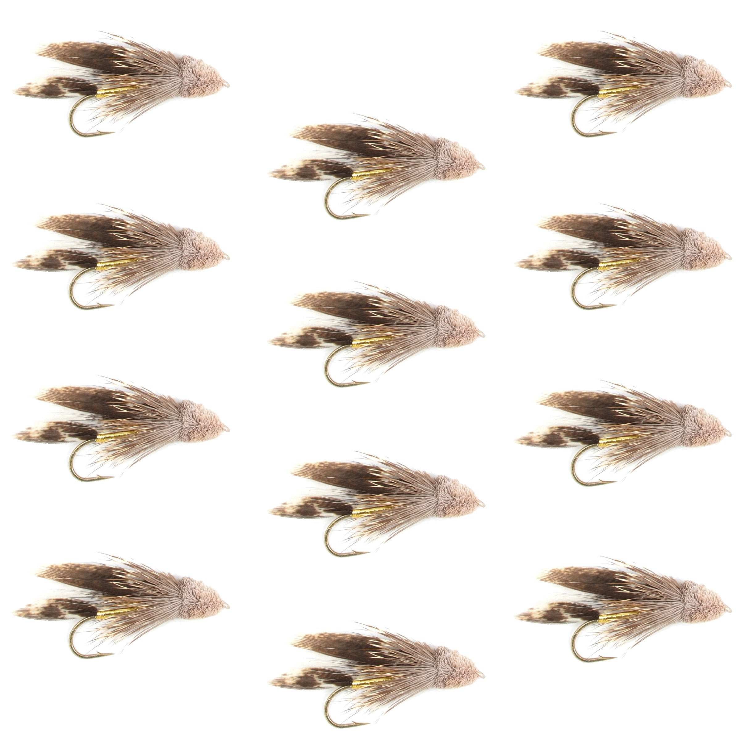 Muddler Minnow Streamer Fishing Fly - 12 Flies Size 6