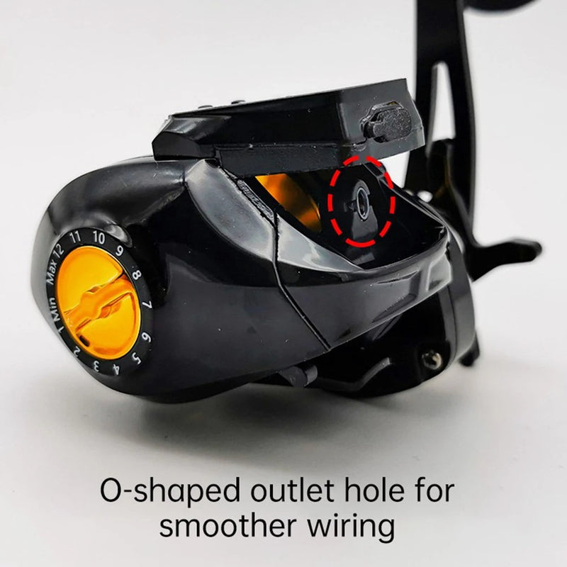 7.2:1 Digital Fishing Baitcasting Reel With Accurate Line Counter Large Display Bite Alarm Counting