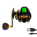 7.2:1 Digital Fishing Baitcasting Reel With Accurate Line Counter Large Display Bite Alarm Counting