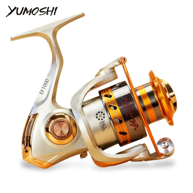 Yumoshi EF1000-7000 12BB 5.2:1 Metal Spinning Fishing Reels For Fresh/ Salt Water