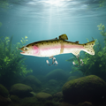 Lanier Lures Trophy Series 7” Swimbait – Silverline Rainbow