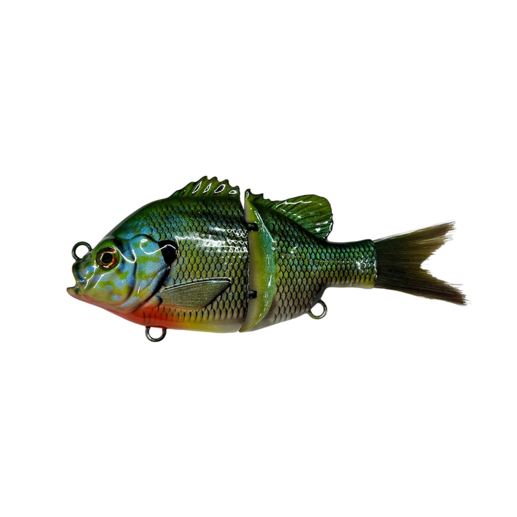 Lanier Lures Drifter Series 5" Brushtail Swimbait – Green Sunfish