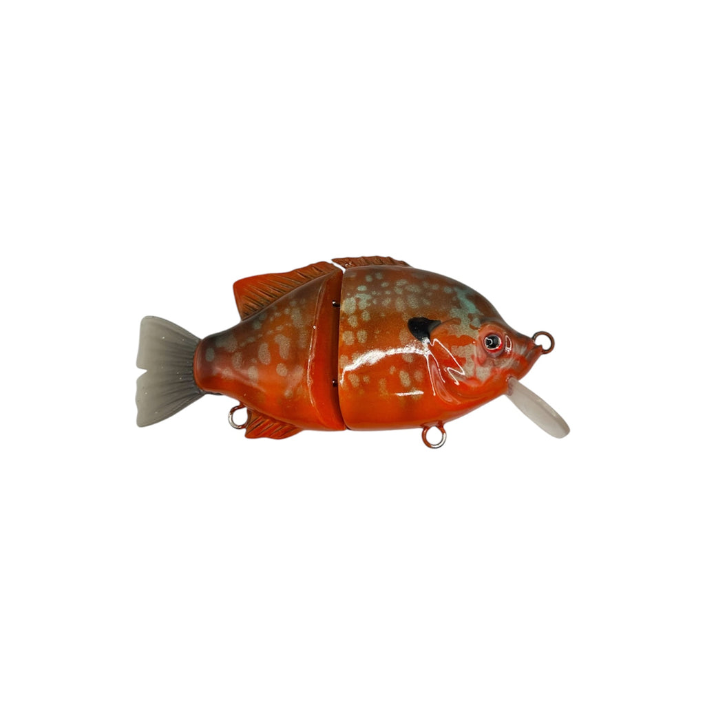 Lanier Lures Reaper Series 4" Jointed Wakebait Swimbait Pumpkinseed – reverse side view