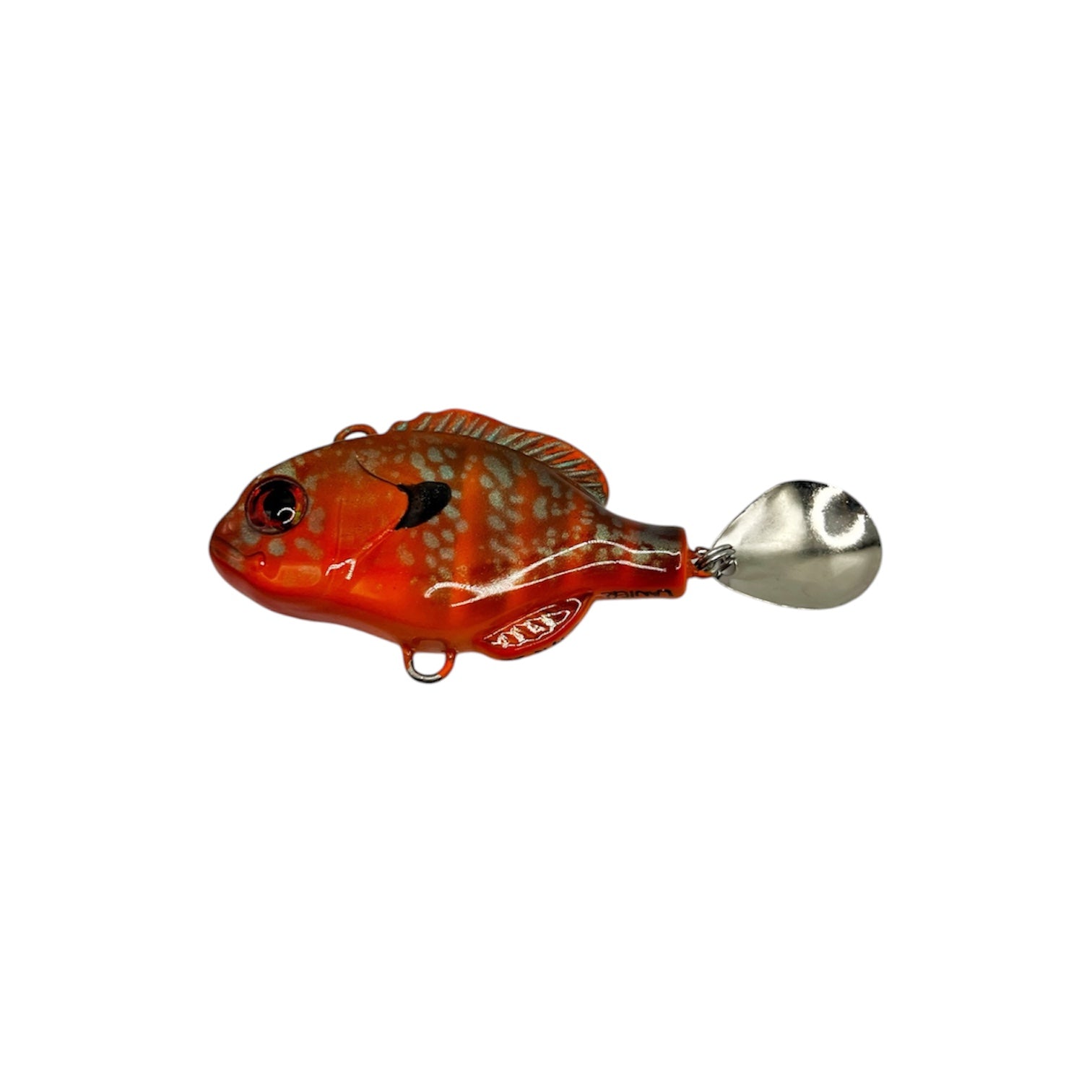 Lanier Lures Stalker Series Jigging Lipless Bladebait Pumpkinseed – side view with Colorado blade