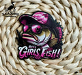 Girls Fish UV Printed Leatherette Hat Patch