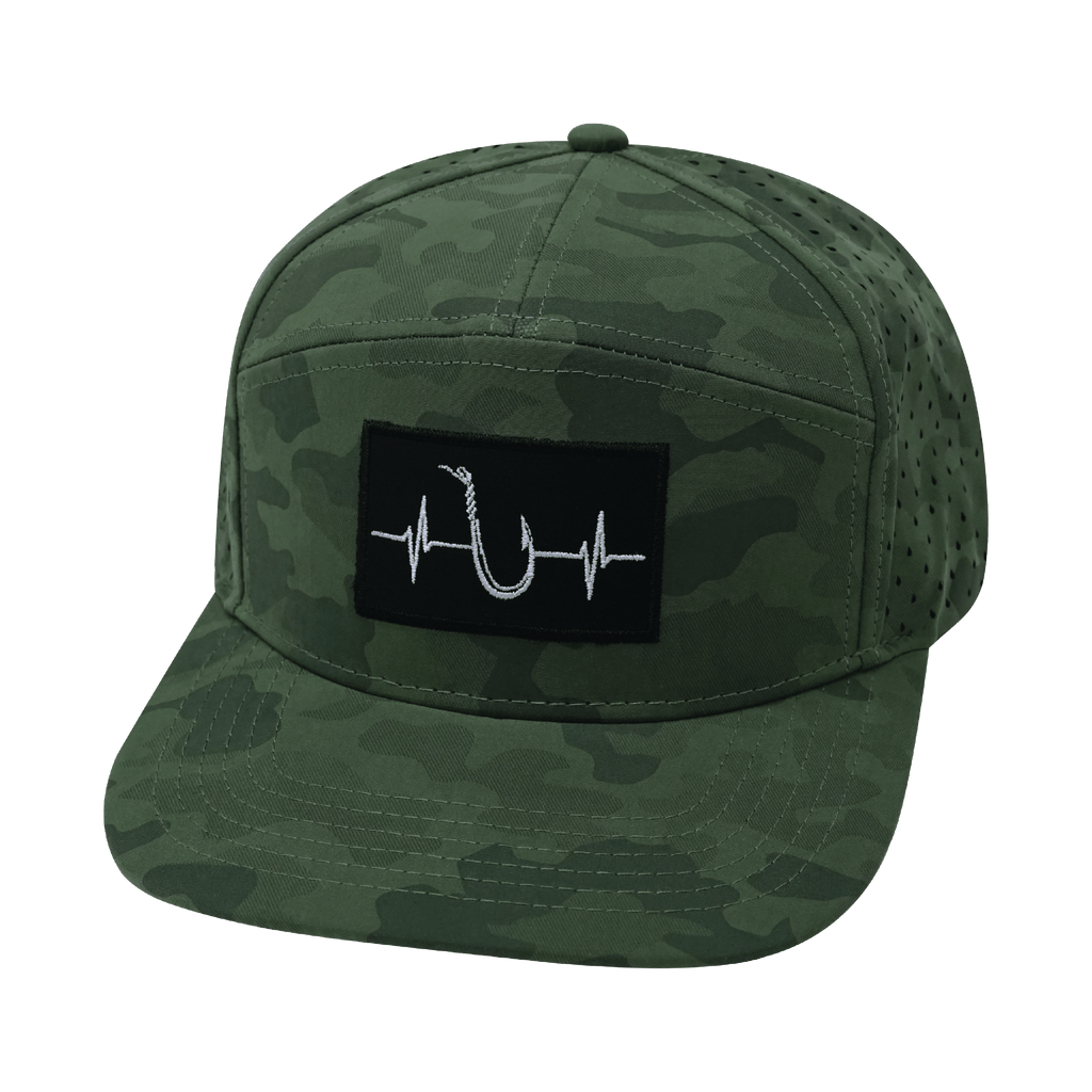 Fishing Hat - Flat Bill - Soft Teal Camo - Laser Mesh