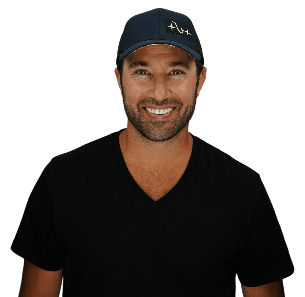 Fishing Hat - Low Profile - Ponytail - Soft Navy Camo / Black - Laser Mesh