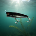 Lanier Lures Hunter Series Black 3” Popper - Midnight Widow
