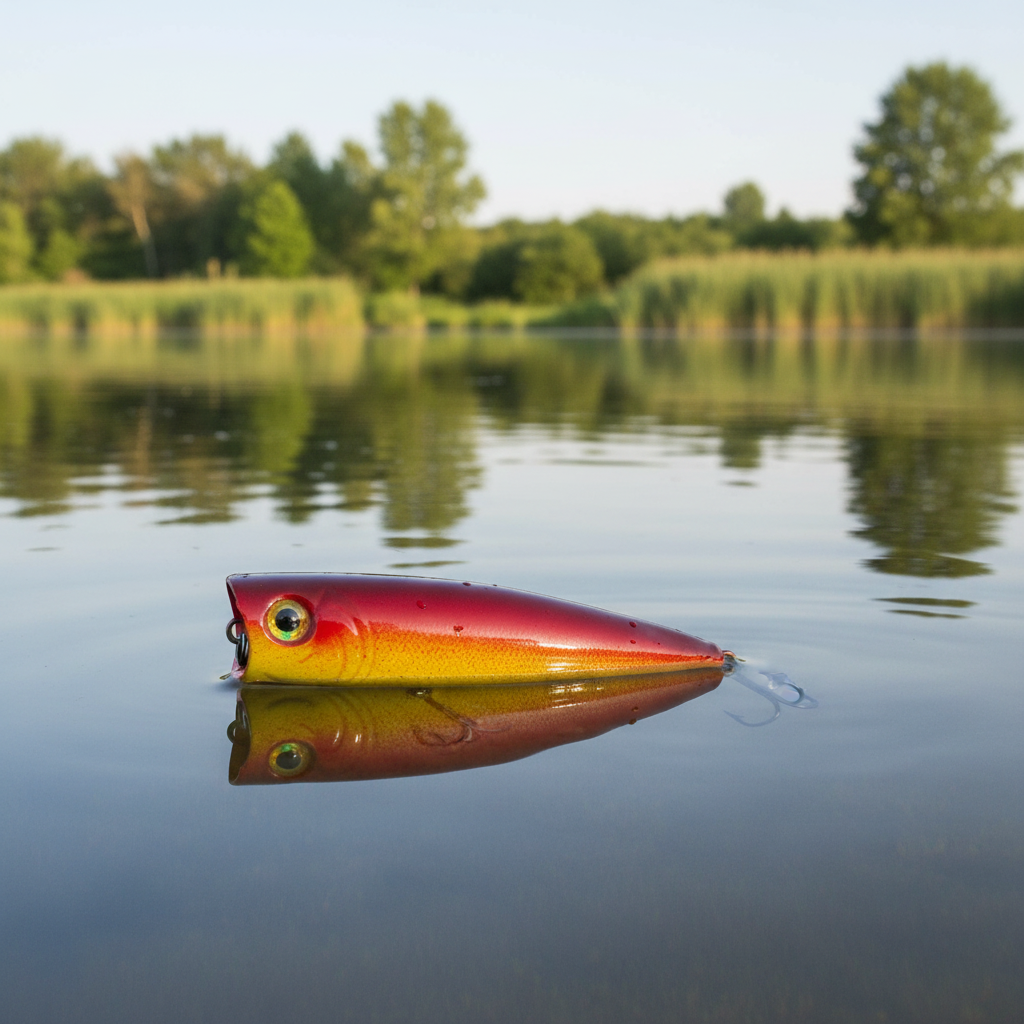 Lanier Lures Hunter Series 4" Popper – Sunset Riot