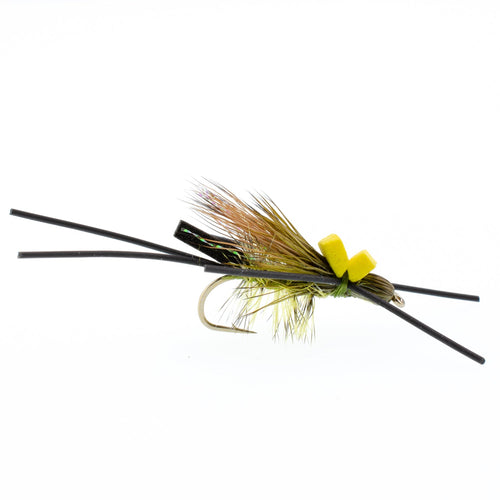 3 Pack Long Tail Skwala Stone - Squalla Stonefly Dry Fly - Size 10