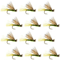 Barbless Olive X Caddis Emerging Caddis Adult Fly - 12 Flies Size 18