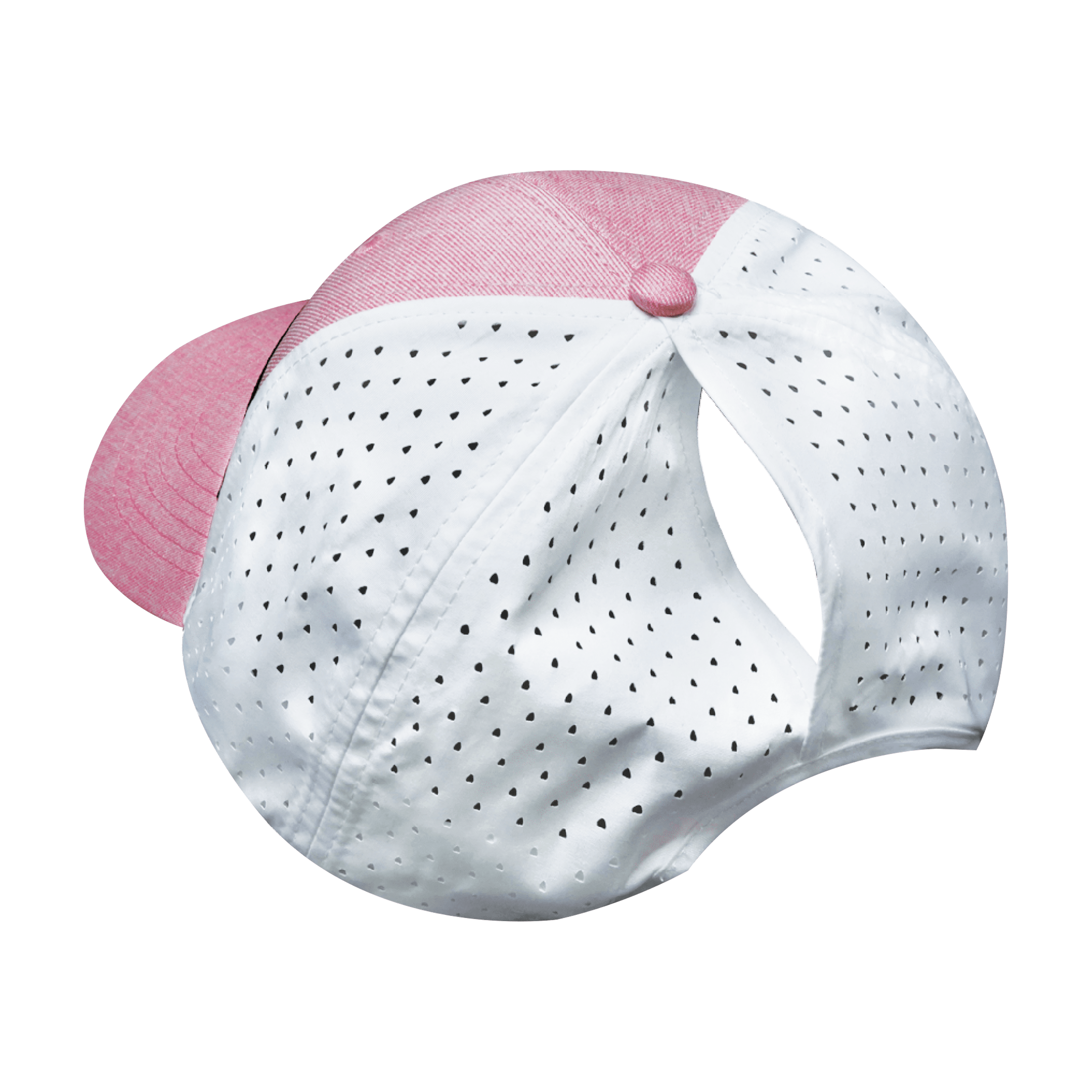 **YOUTH** Florida Hat - Low Profile - Ponytail - Pink / White - Laser Mesh